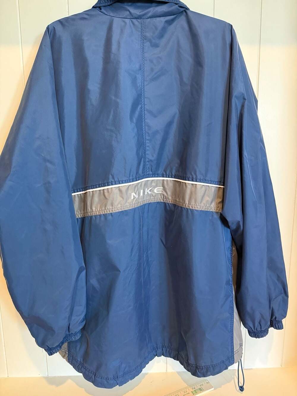 Vintage Nike 90s Quarter Zip Blue and Grey Windbreaker Pullover Jacket - Picture 5 of 5